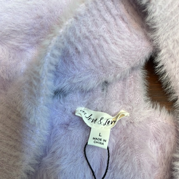 FOR LOVE & LEMONS Lilac Fuzzy Cropped Tank Top - Picture 12 of 15